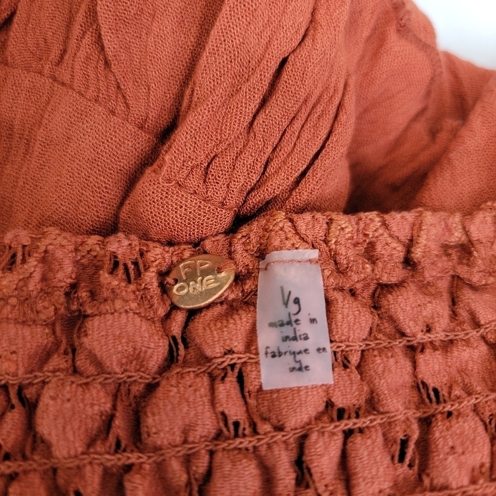 Free People Adella Crochet Cami Large Lace Tiered Sleeveless In Winding NEW - Picture 9 of 10